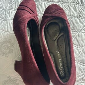 Forever Link Red Flats with Crisscross Design